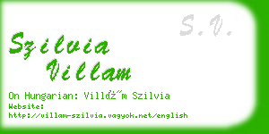 szilvia villam business card